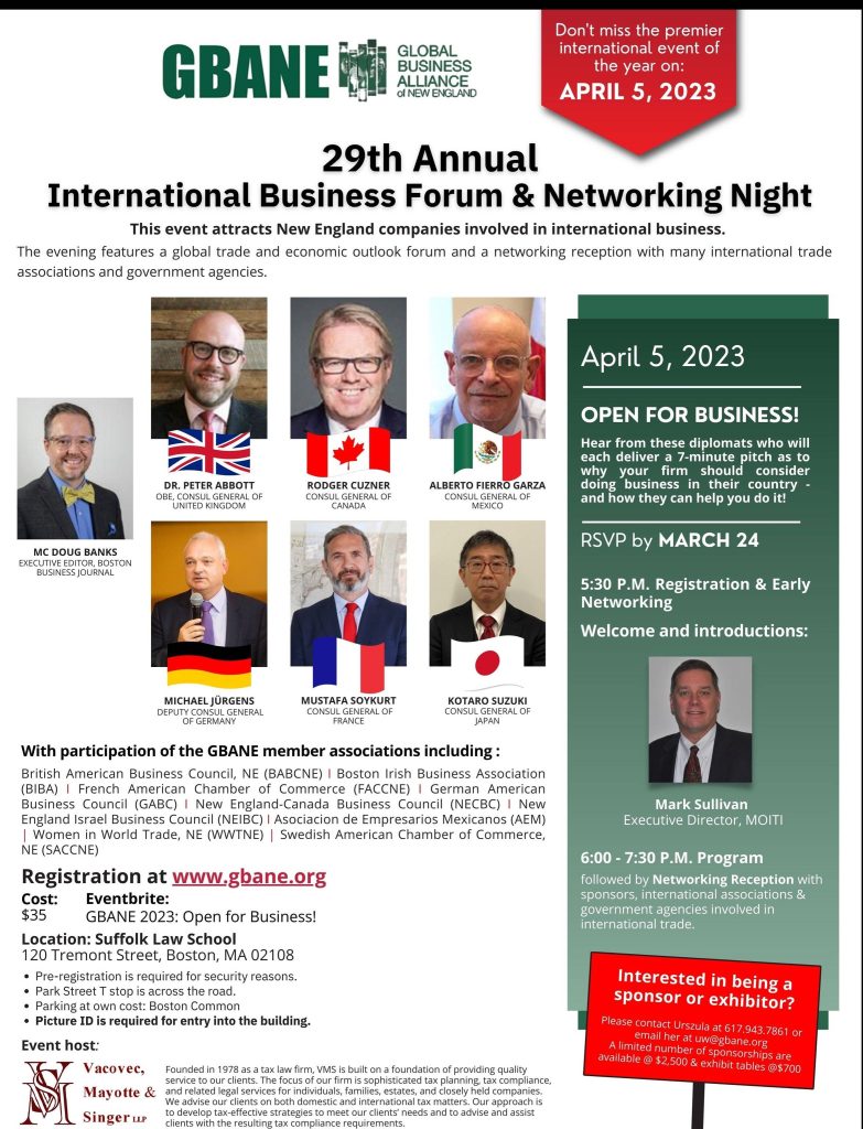 GBANE: 29th Annual International Business Forum & Networking Night